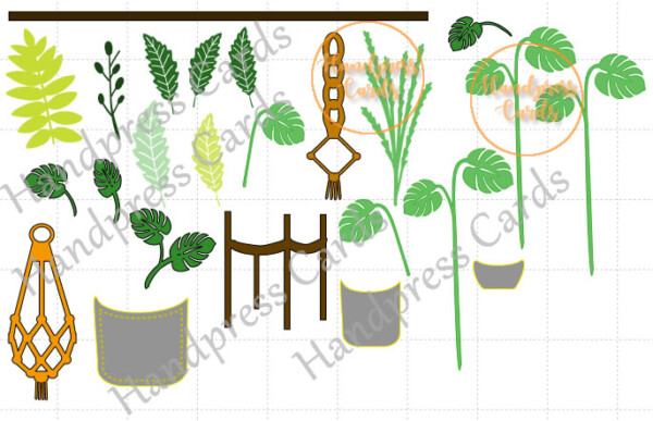 Botanical Pots and Baskets cutting files
