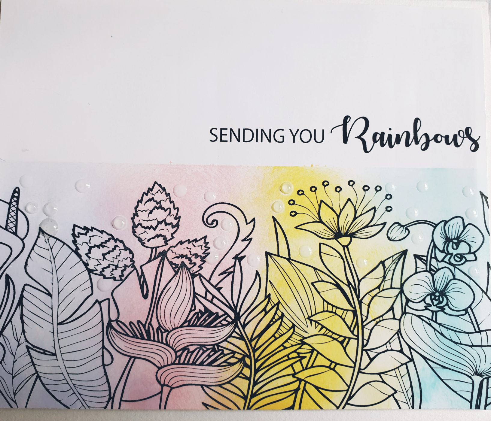 Sending you rainbows greeting card