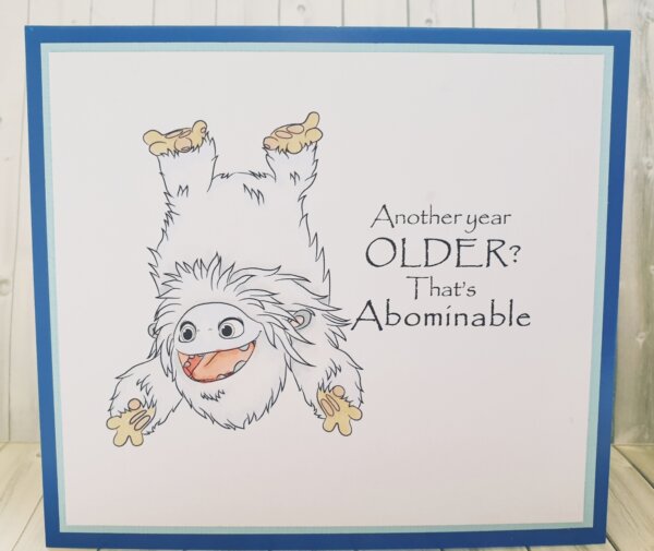 Abominable birthday card