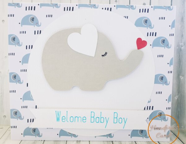 Welcome baby boy greeting card